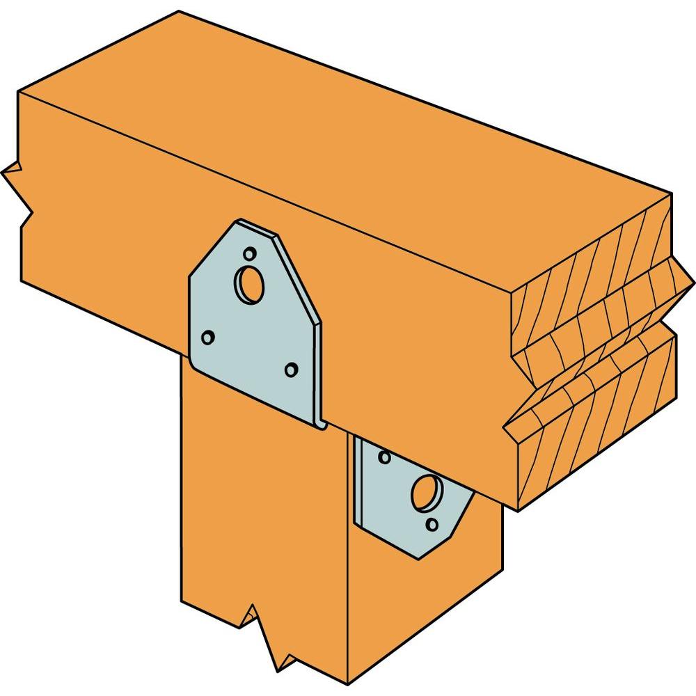 Simpson Strong-Tie BC4 Galvanized Post Cap & Base,18 Gauge Steel
