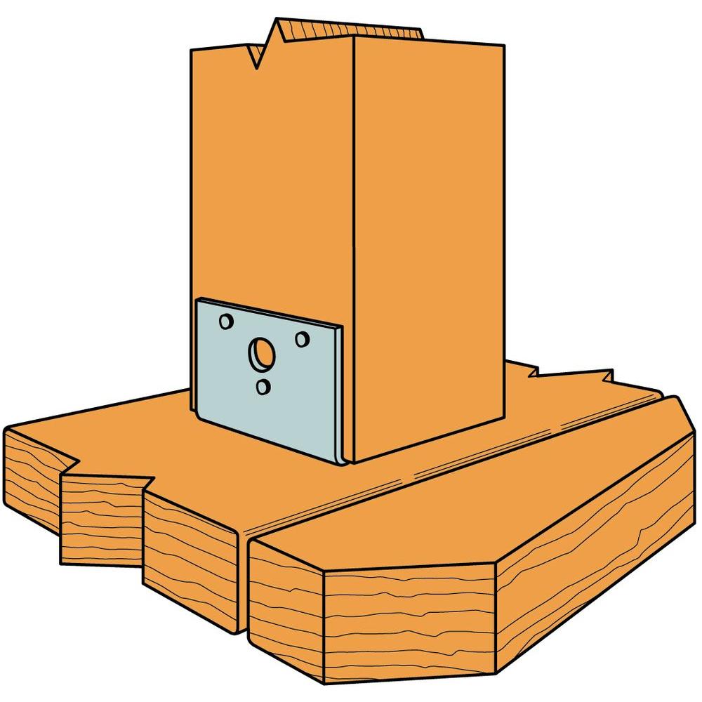 Simpson Strong-Tie BC40 Galvanized Half Base, 18-Gauge Steel
