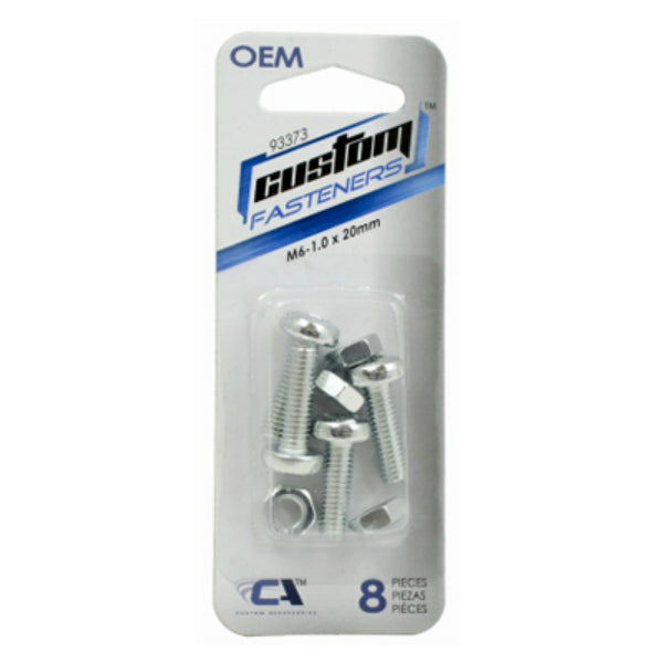 Custom Accessories™ 93373 License Flat Fasteners, 8-Piece