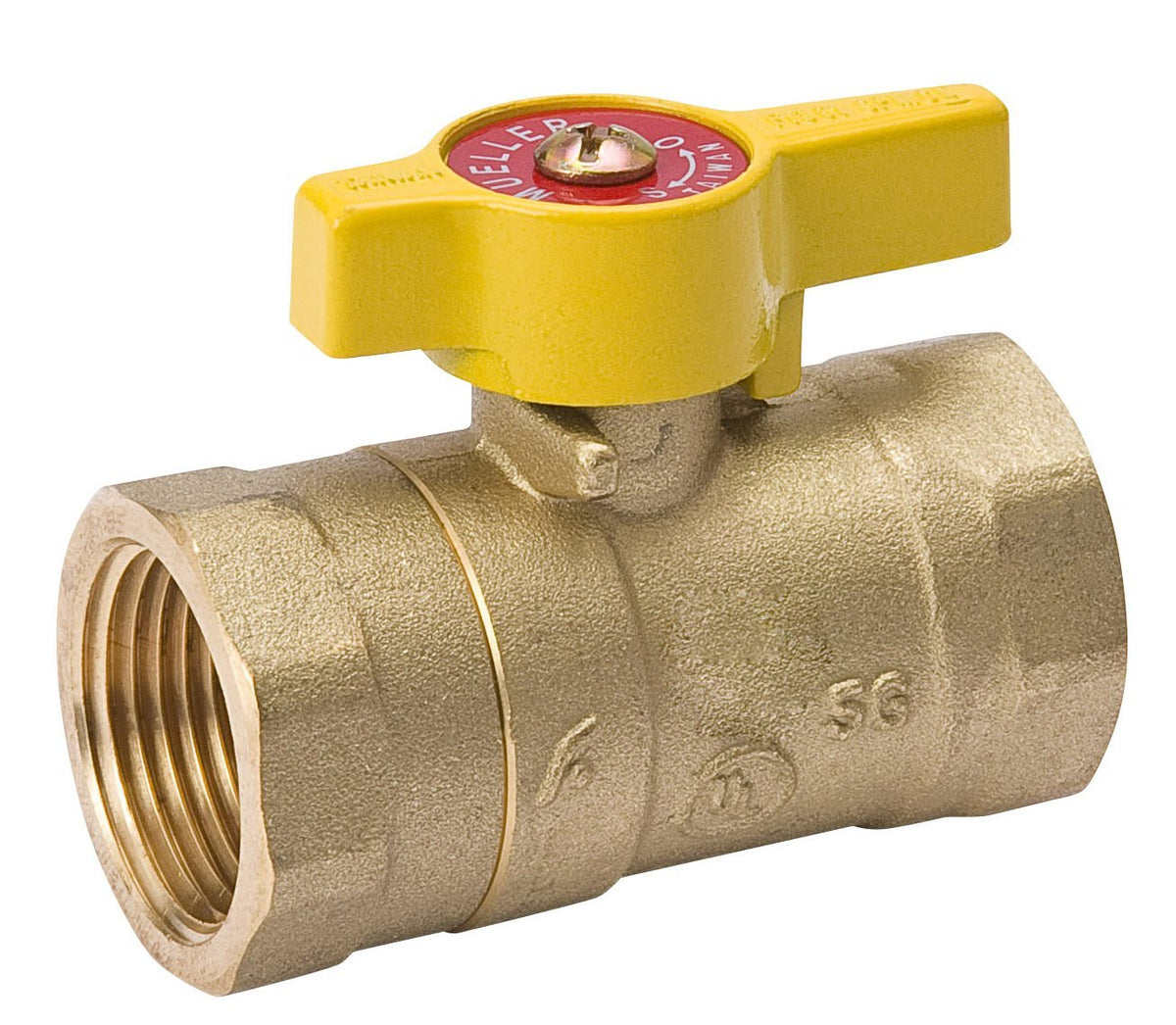 ProLine® 110-223C Forged Brass 2-Piece Body Gas Ball Valve, 200 PSI, 1/2"