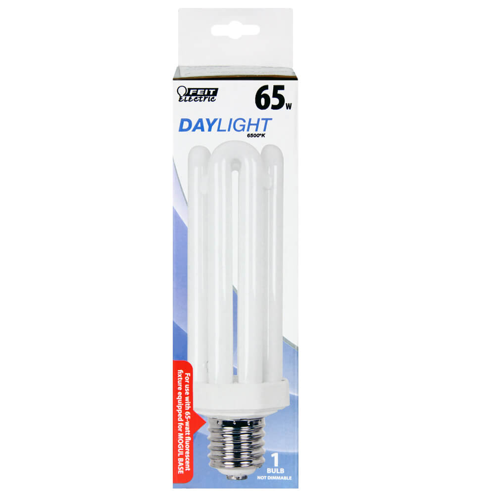 Feit Electric PLF65/65 Replacement Mogul Base PL CFL Bulb, Daylight, 60W