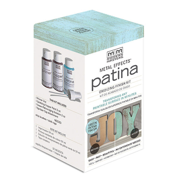 Modern Masters® 306270 Metal Effects® Green Patina Oxidizing Finish Kit, 2 Oz