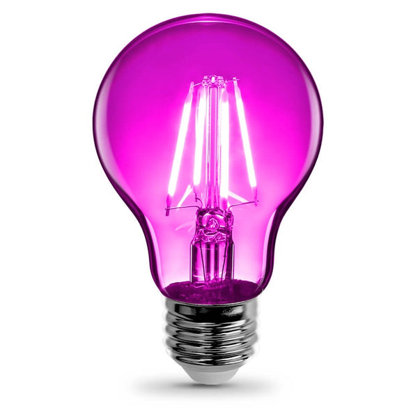 Feit Electric® A19/TPK/LED Clear Glass Pink LED Bulb, A19, 4.5 Watts