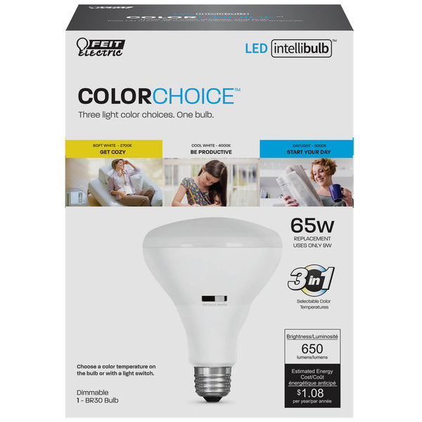 Feit Electric® BR30/CCT/LEDI IntelliBulb™ ColorChoice™ BR30 LED Bulb, 9.5W