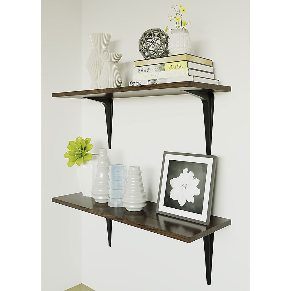 National Hardware® N218-941 Steel Shelf Bracket, Black, 8" x 10"