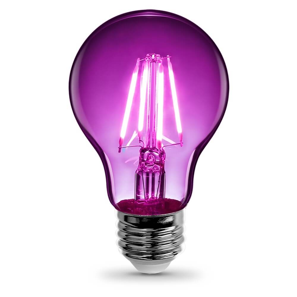 Feit Electric® A19/TP/LED Clear Glass Purple LED Bulb, A19, 4.5 Watts