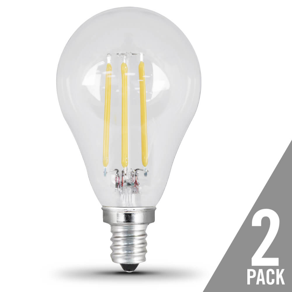Feit Electric BPA1560C/850/LED/2 Dimmable LED Light Bulb, 5000K, 6 Watts, 2-Pack