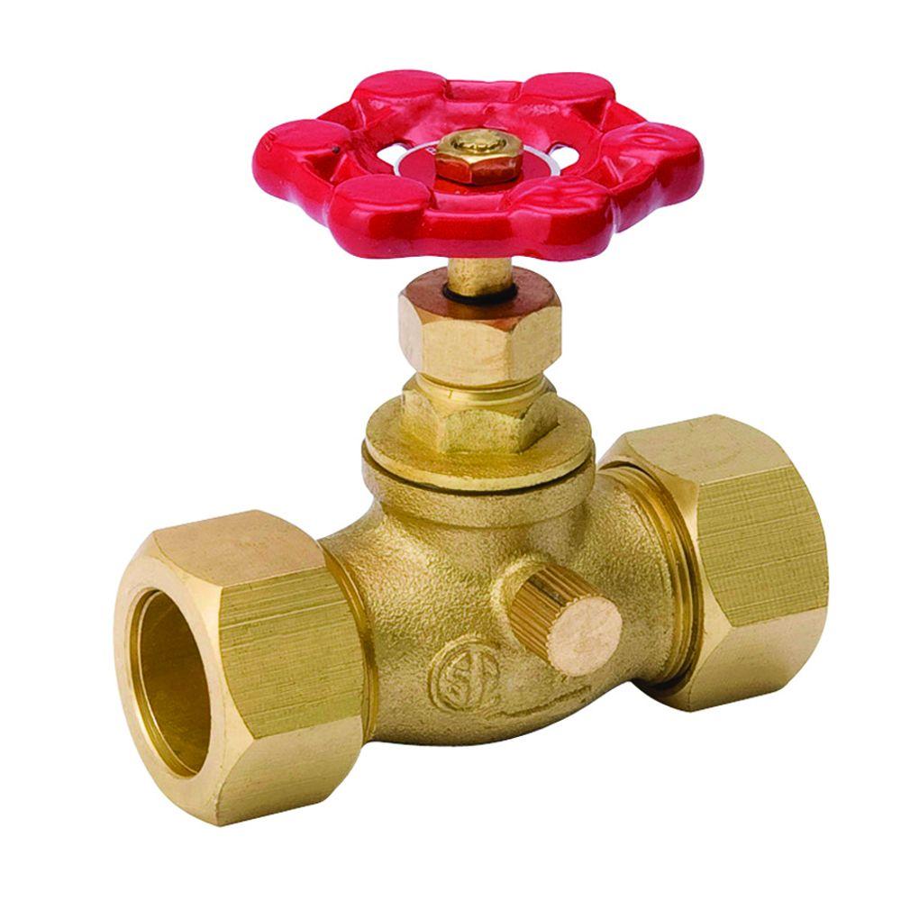 ProLine® 105-613NL Lead-Free Brass Stop & Waste Valve, 1/2" Compression