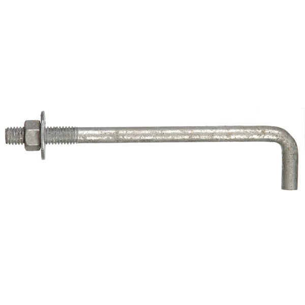 Hillman® 260288 Galvanized Anchor Bolt with Nuts & Washers, 1/2" x 8", 50-Pack