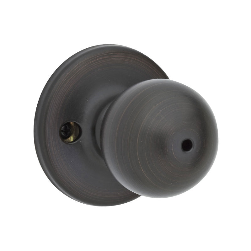 Kwikset® 300P-11P-CP-V1 Polo Privacy Knob Lockset, Venetian Bronze