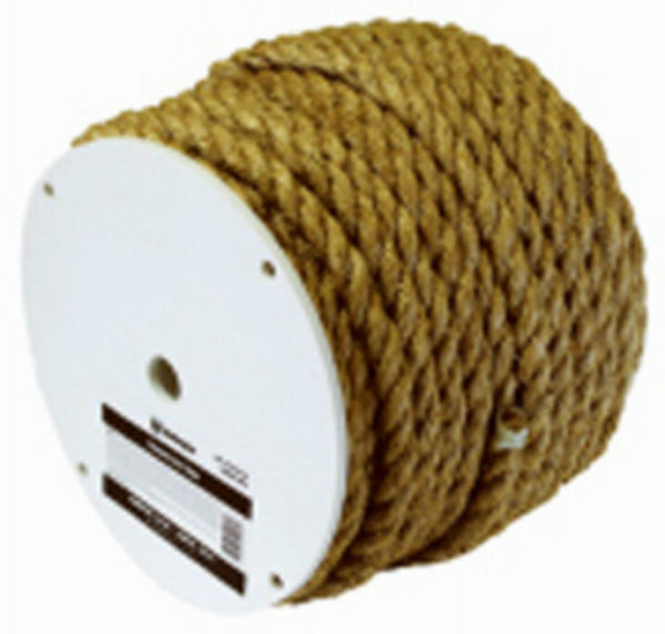 Mibro 644461TV Natural Twisted Sisal Rope, 3/4" x 100'