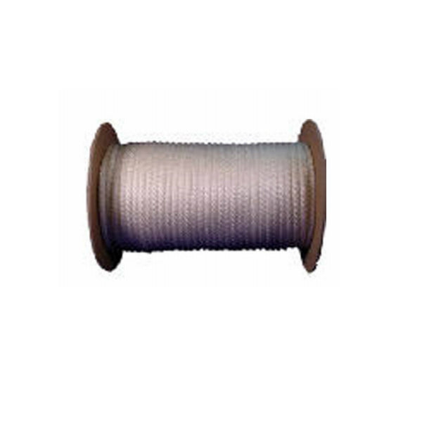 Mibro 644941TV Solid Braided Nylon Rope, White, 1/4" x 150'