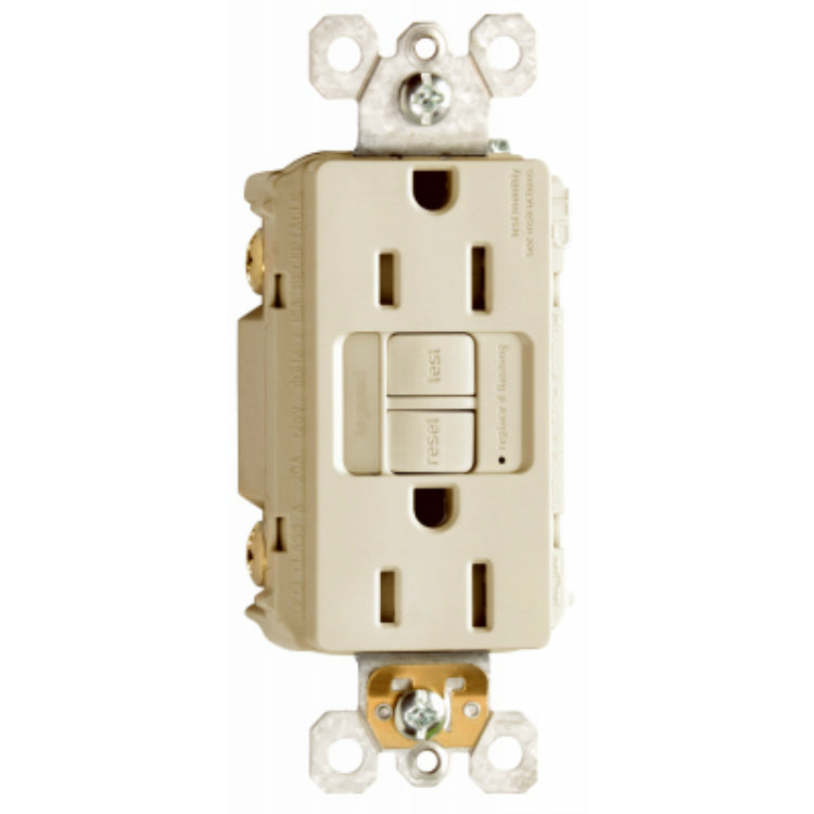 Legrand® 1597NTLTRICCD4 Tamper-Resistant Self-Test Night Light/GFCI, Ivory, 15A
