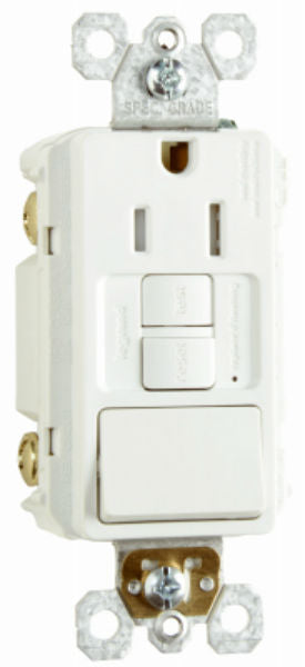 Pass & Seymour 1597SWTTRWCCD4 Combination Single Pole Switch, 15A, 125V, White