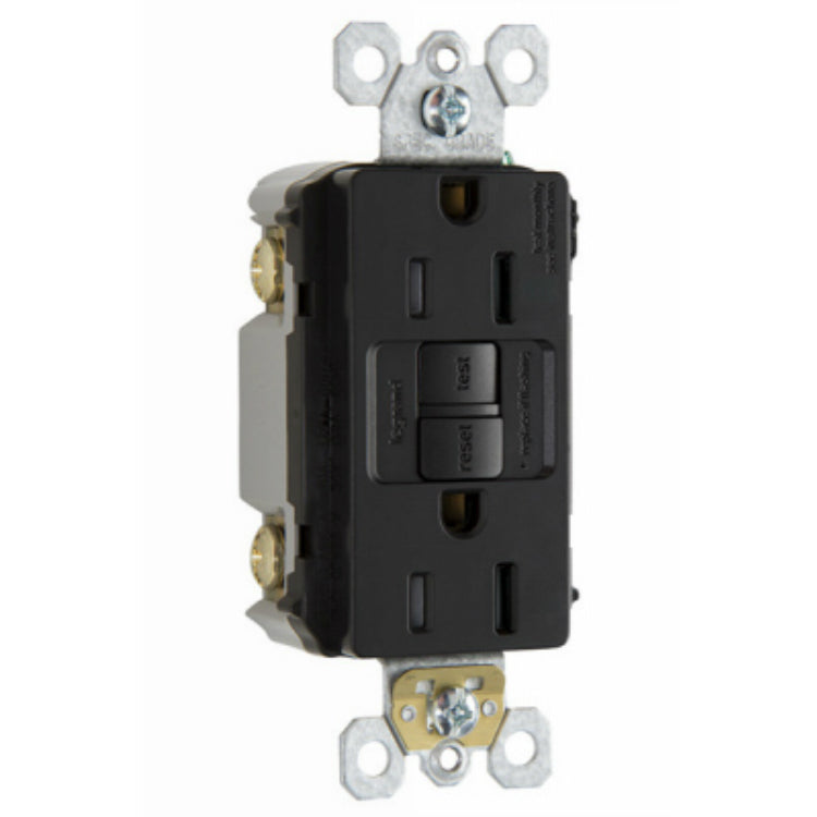 Legrand® 1597TRCCD4 Tamper-Resistant Self-Test Duplex GFCI, Brown, 125V, 15A