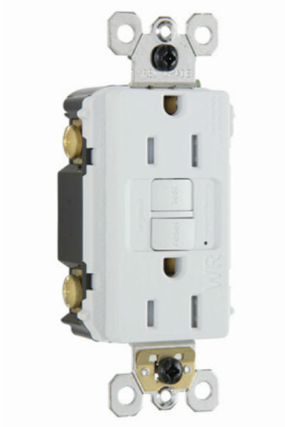 Pass & Seymour 1597TRWRWCCD4 Self Testing & GFCI Receptacle, 15A, 125V, White