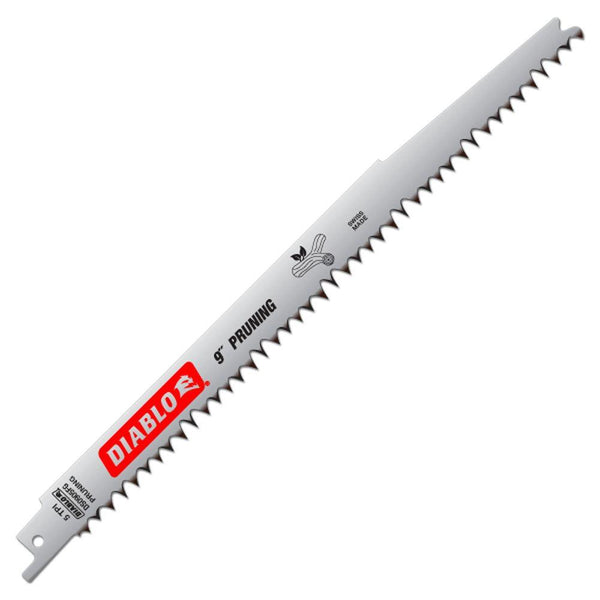 Diablo DS0905FG5 Fleam Ground Reciprocating Saw Blade for Pruning, 5 TPI, 9", 5-Pack