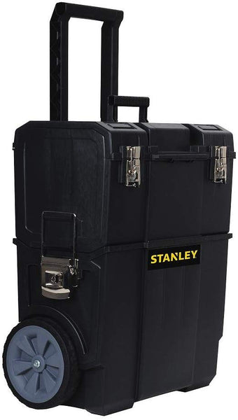 Stanley STST18612W Mobile Rolling Work Center, 1-Drawer, Plastic, Black