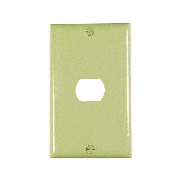 Pass & Seymour K1I Despard 1-Hole Standard Wall Plate, Ivory, 1-Gang