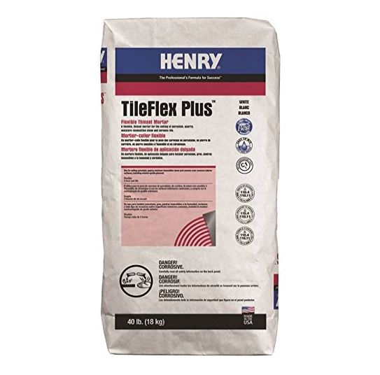 Henry 13081 527 TileFlex Plus Flexible Thinset Mortar, 40 Lb, White