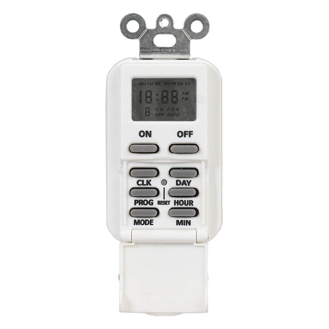 Intermatic EIJ500WC 7-Day Standard Programmable Timer, 125 VAC, 15A, White