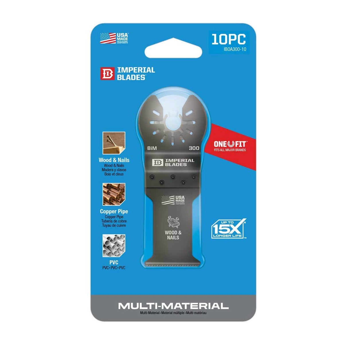 Imperial Blades IBOA300-10 Universal Fit Bi-Metal Wood Saw Blade, 1-1/4"