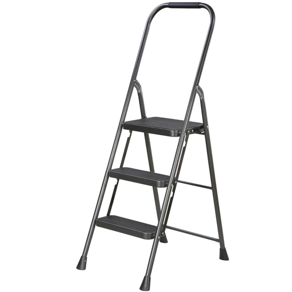 Simple Spaces YC-632-3L 3 Step Stool, Steel, 200 lb load limit