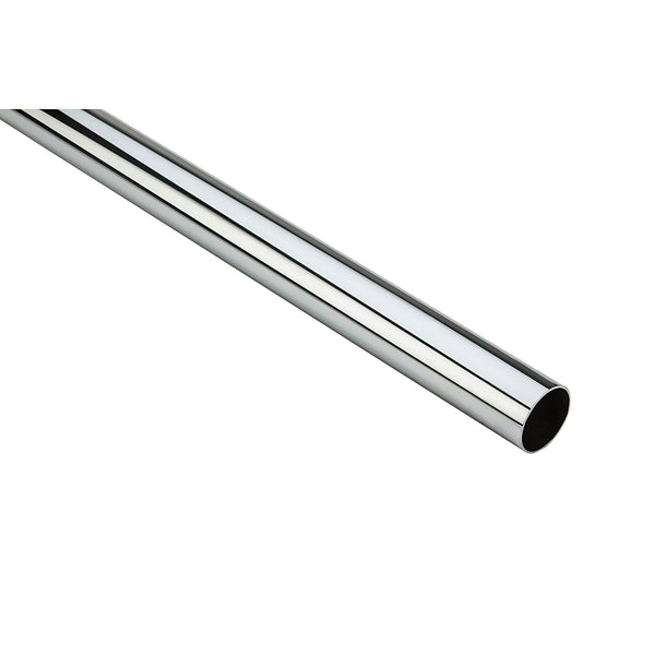 National Hardware S822-095 Heavy Duty Steel Round Closet Rod, Chrome, 6'