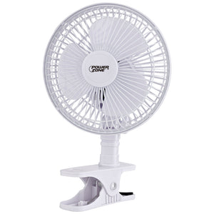 PowerZone F-0645 Clip-On Portable Electric Fan, 6"