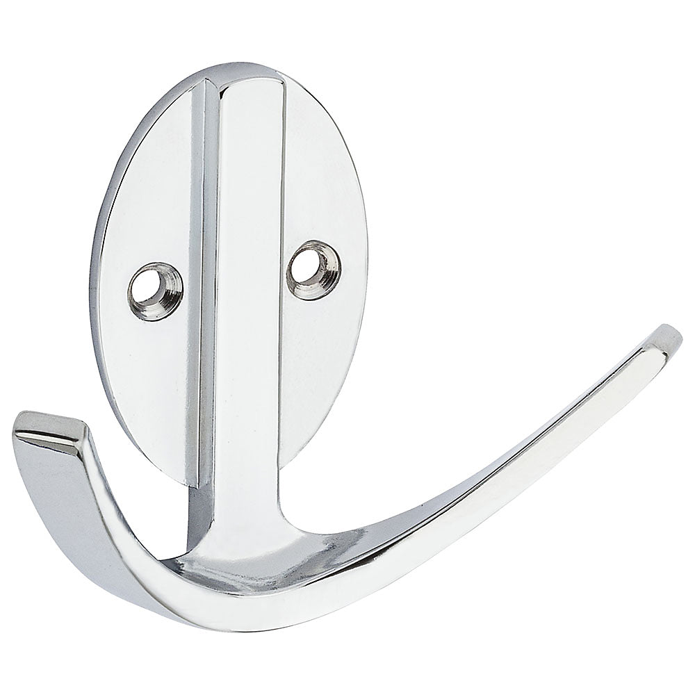National Hardware N807-002 Modern Double Robe Hook, Chrome, 3"