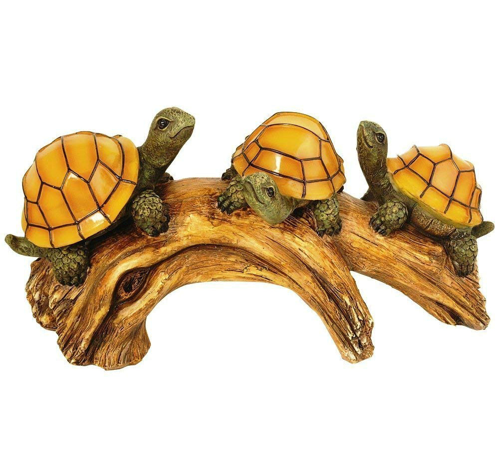 Moonrays 91515 Turtles On A Log Outdoor Solar Light