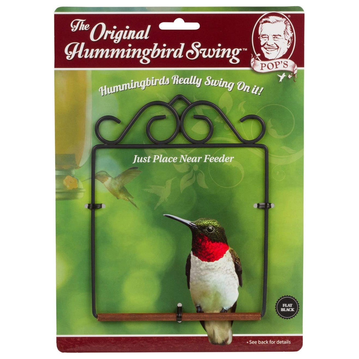 Pop's SWING-BL Original Hummingbird Swing, Black