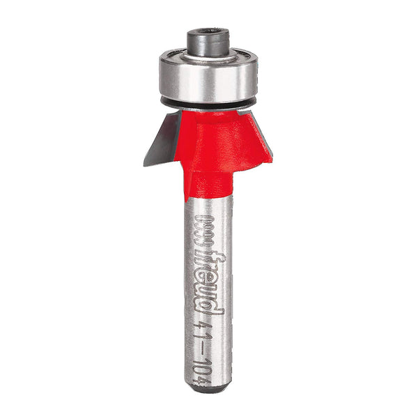 Freud 41-104 Carbide 25-Degree 2-Flute Bevel Trim Router Bit, 1/4" Shank, 19/32 Inch
