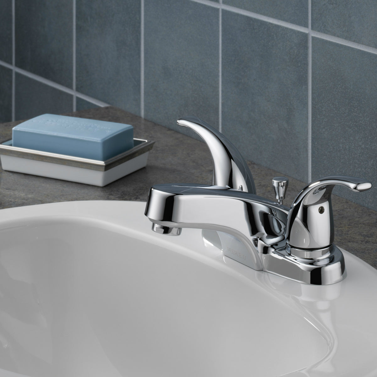 Peerless P299628LF Two Handle Lavatory Faucet, Chrome Finish