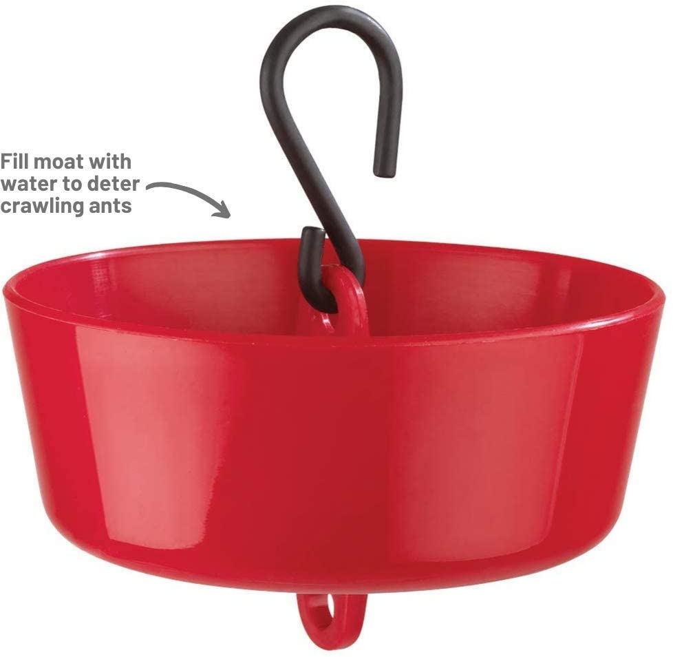 Stokes Select 38044 More Birds Ant Moat for Hummingbird Feeders, Red