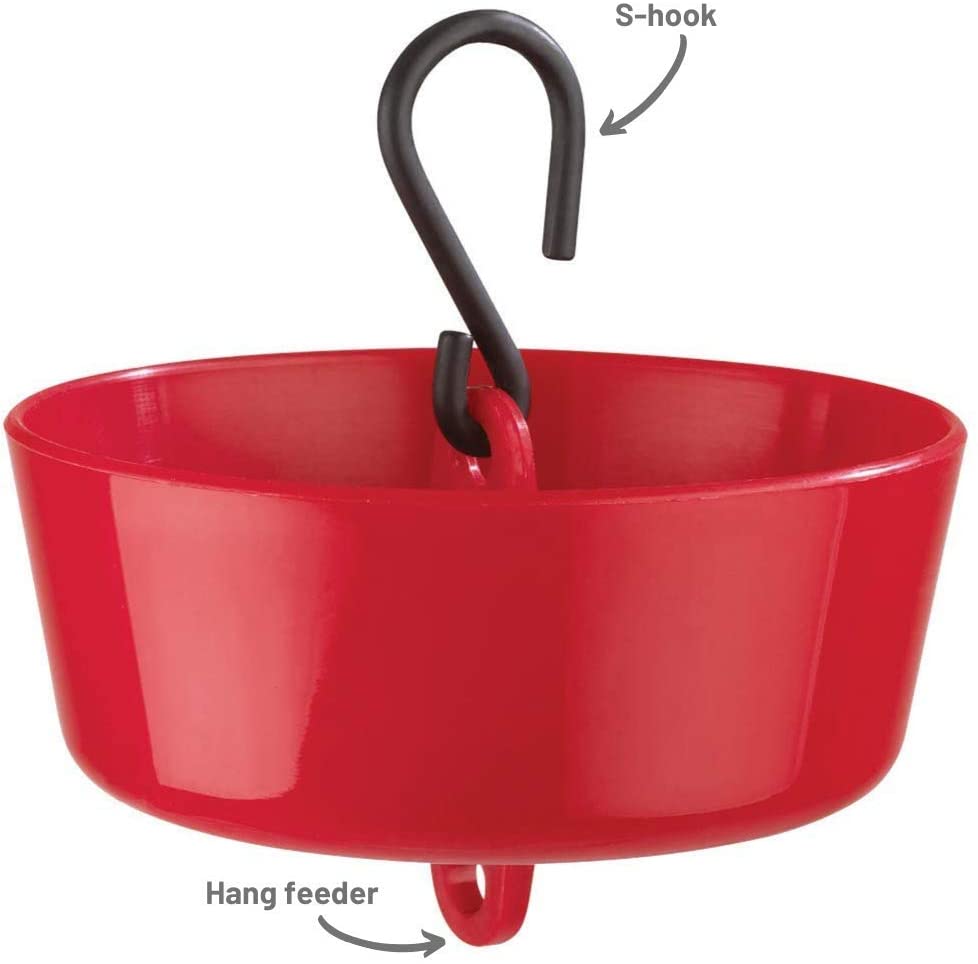 Stokes Select 38044 More Birds Ant Moat for Hummingbird Feeders, Red