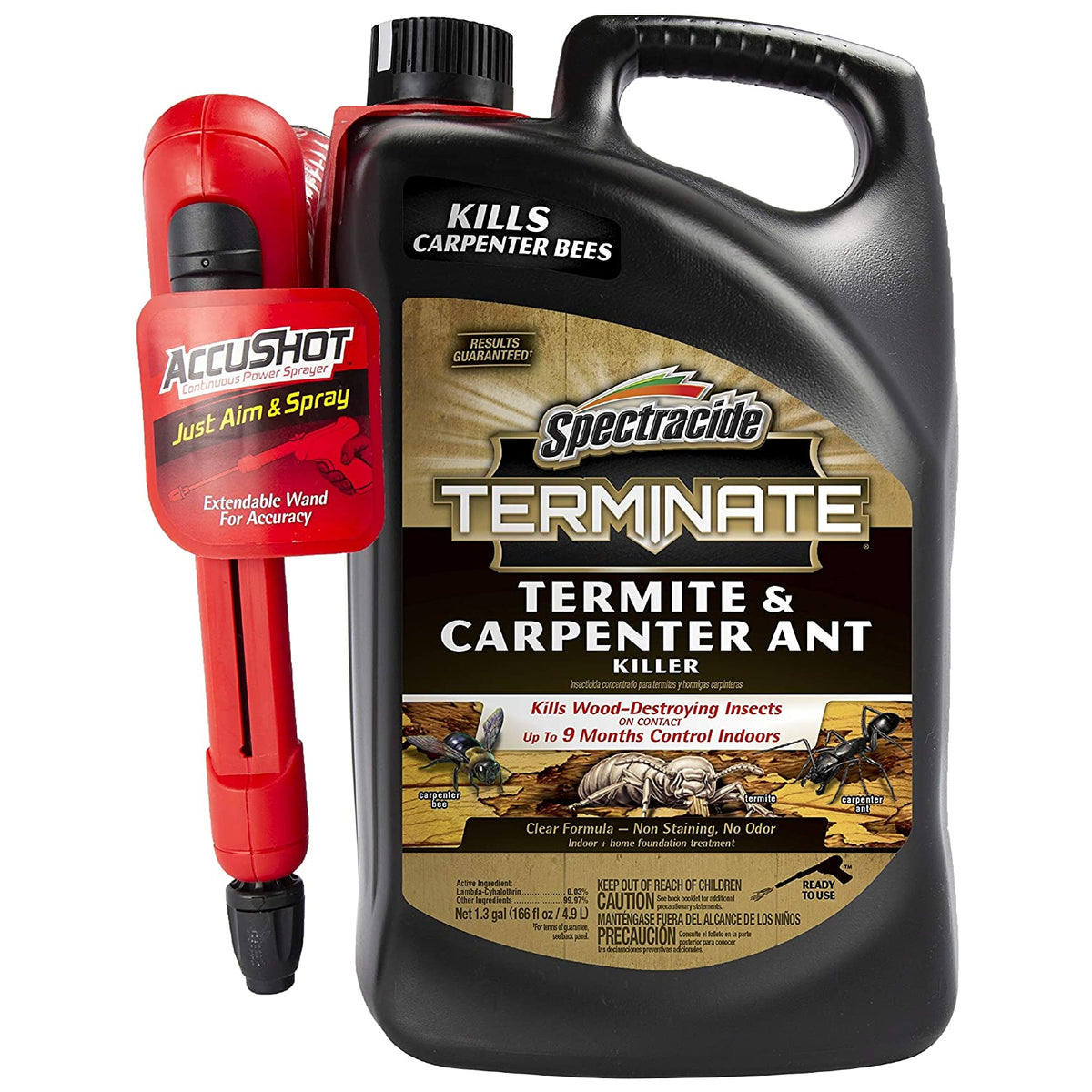 Spectracide HG-96375 Terminate Termite & Carpenter Ant Killer AccuShot Sprayer, 1.33 Gal