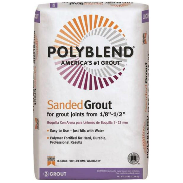Polyblend® PBG5025 Sanded Tile Grout, #50 Nutmeg Brown, 25 Lbs