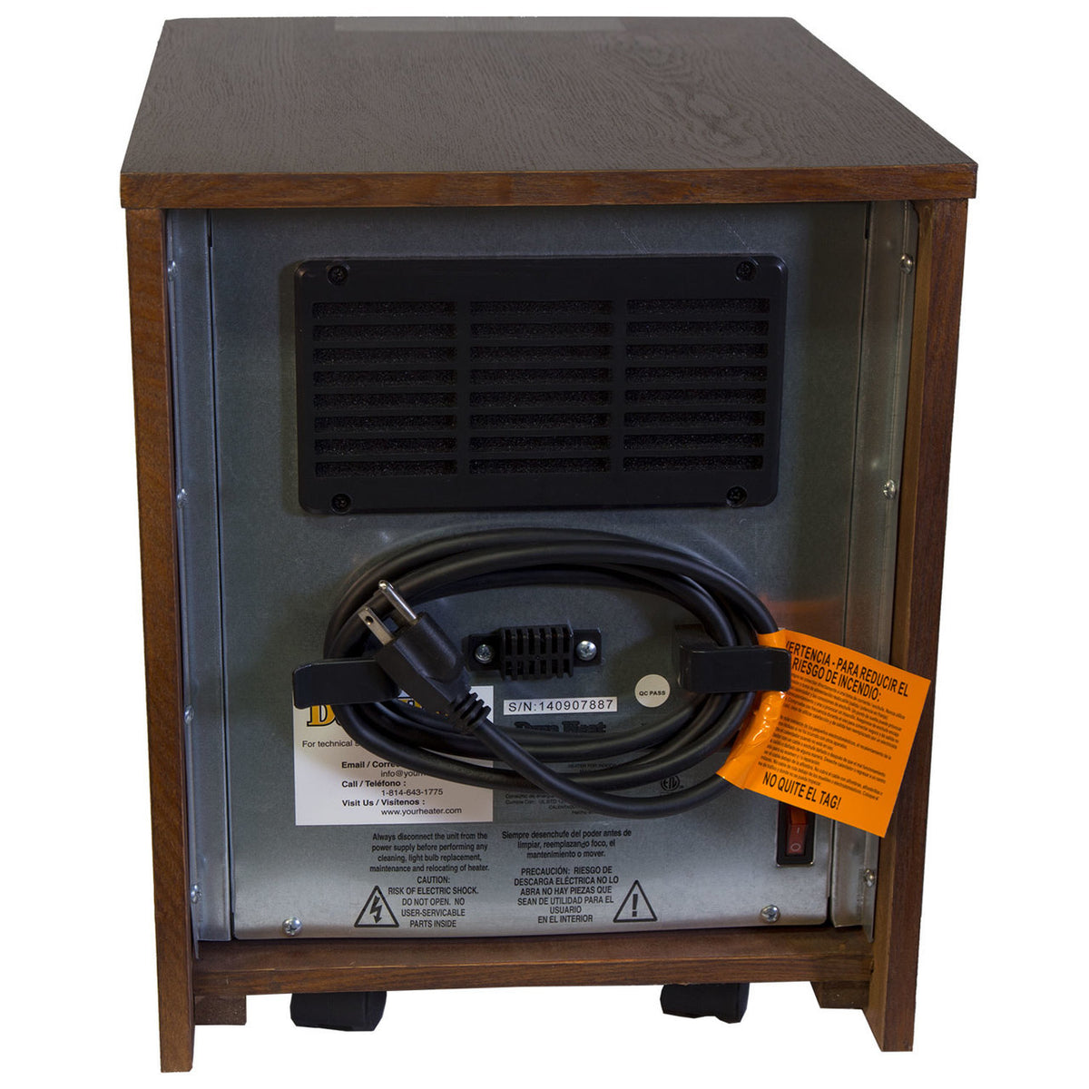 Comfort Glow QEH1410 Infrared Quartz Heater, 1500 Watts, Oak Finish