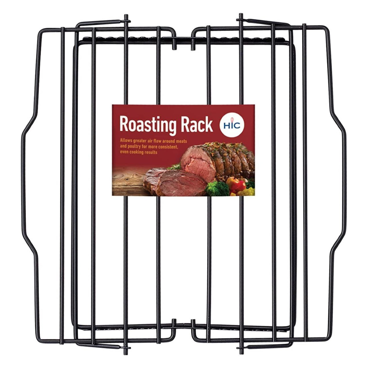HIC 43183 Adjustable Roasting Rack, Nonstick, 10" x 9-1/4"