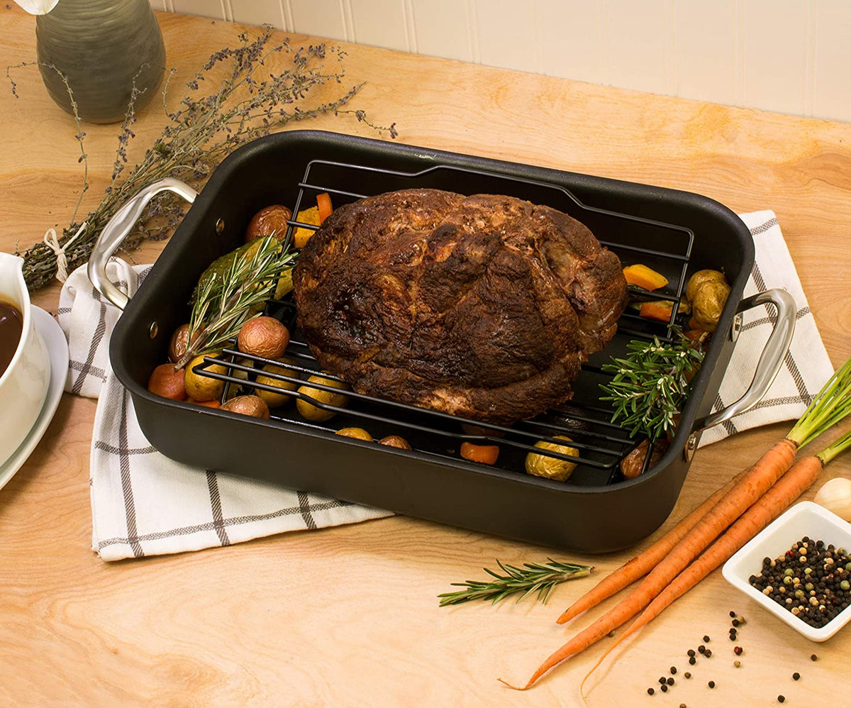 HIC 43183 Adjustable Roasting Rack, Nonstick, 10" x 9-1/4"