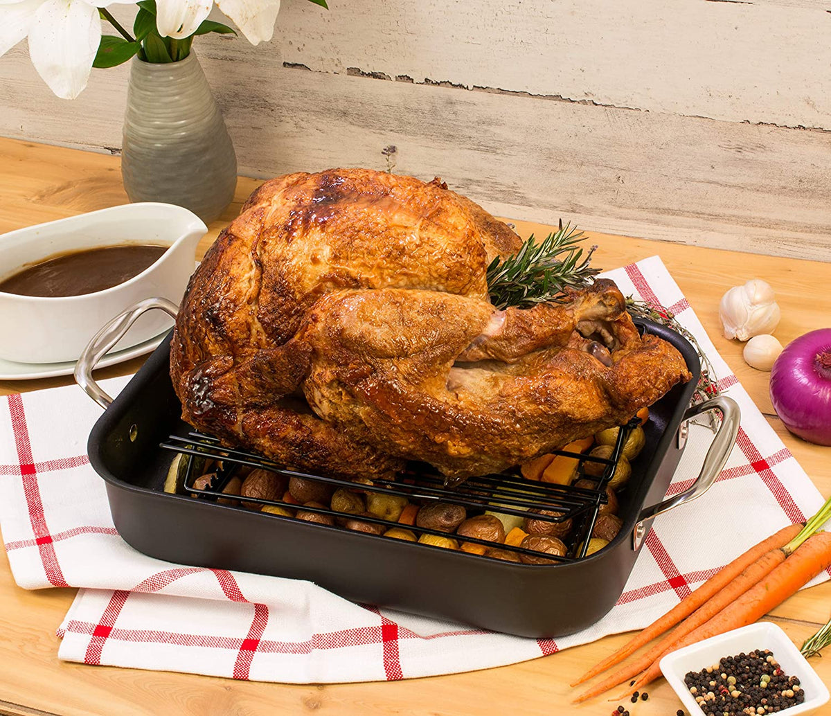 HIC 43183 Adjustable Roasting Rack, Nonstick, 10" x 9-1/4"