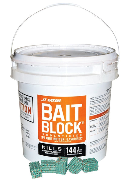 JT Eaton 709PN Bait Block Rodenticide Anticoagulant Bait, 9 lbs