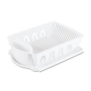 Sterilite 06218006 Sink Dish Rack Drainer, White