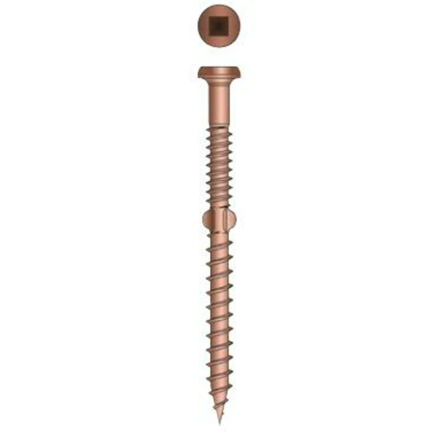 Simpson Strong-Tie HCKDCLR212S Composi-Lok Collated Deck Screw, #9 x 2-1/2", Red