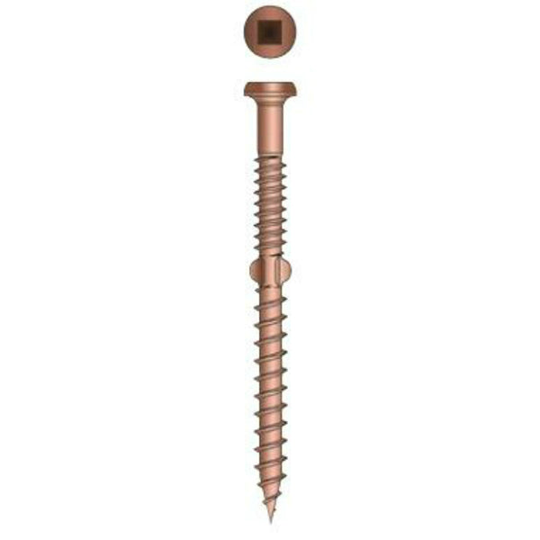 Simpson Strong-Tie HCKDCLR212S Composi-Lok Collated Deck Screw, #9 x 2-1/2", Red