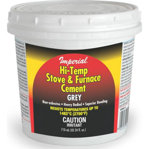 Imperial KK0069-A Hi-Temp Stove & Furnace Cement, Gray, 24 Oz Paste