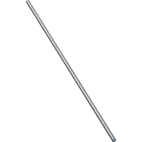 National Hardware 179317 Steel Coarse Threaded Rod, Zinc Plated, 1/4"-20 x 12"