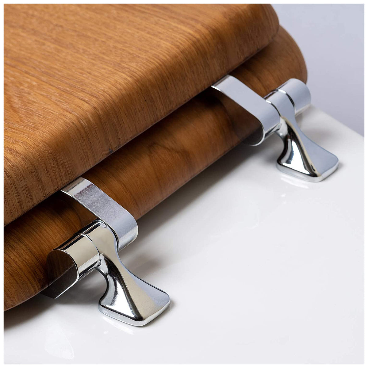 Bemis 19601CP378 Natural Reflections Elongated Wood Finish Toilet Seat, Natural Oak