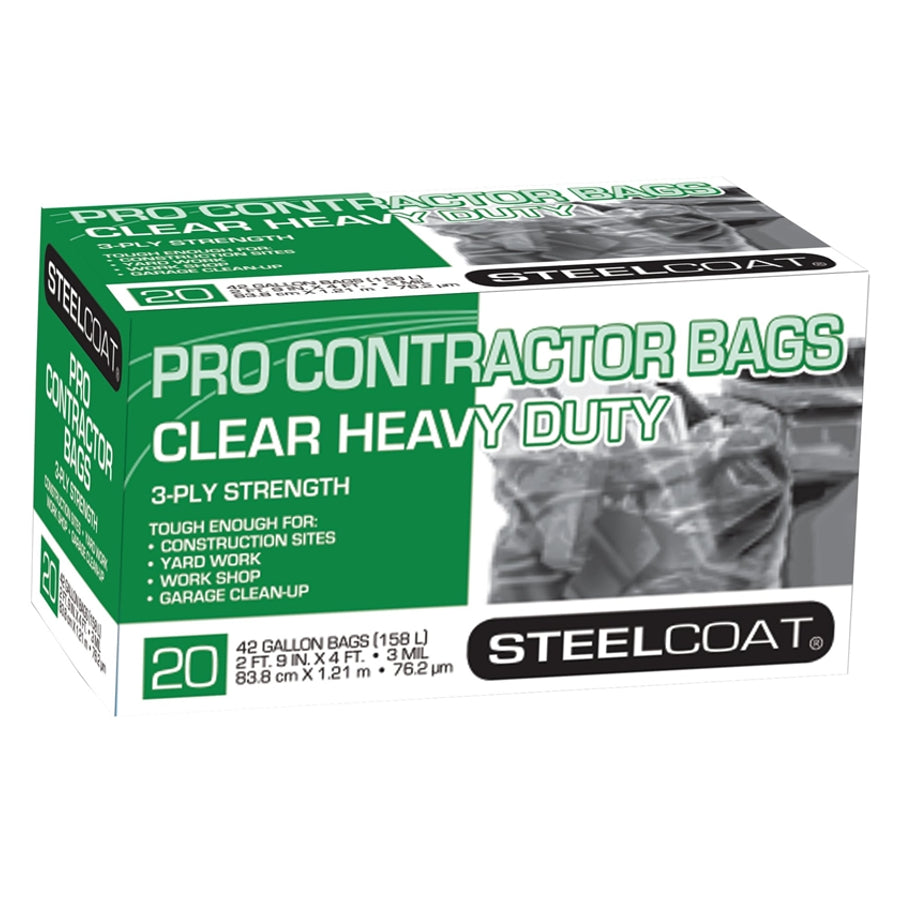 Petoskey Plastics FG-P9934-51 Steelcoat Pro Contractor Trash Bags, 42-Gallon